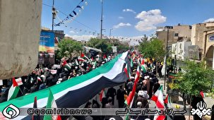 جلوه‌های حضور مردم قم در راهپیمایی روز قدس