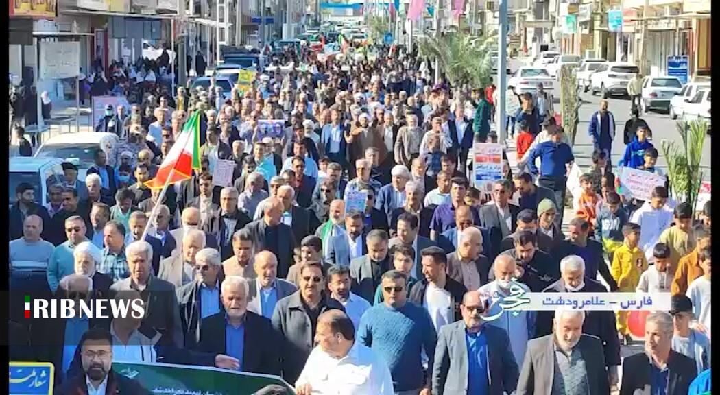 نمایش وحدت و همبستگی مردم فارس در جشن ۴۶ سالگی انقلاب