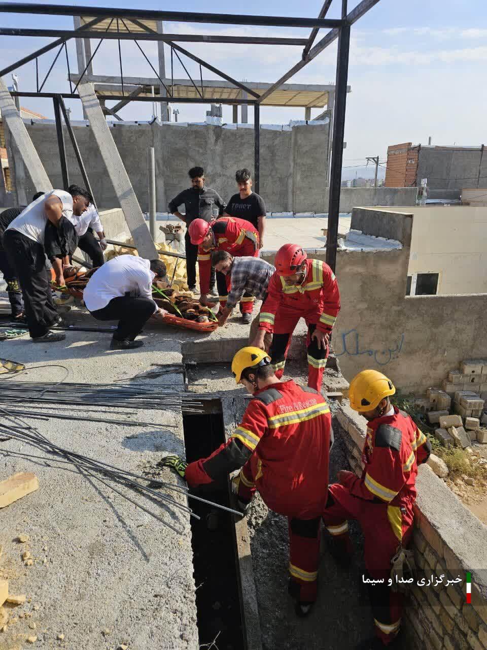 سقوط کارگر ساختمانی از ارتفاع دربجنورد