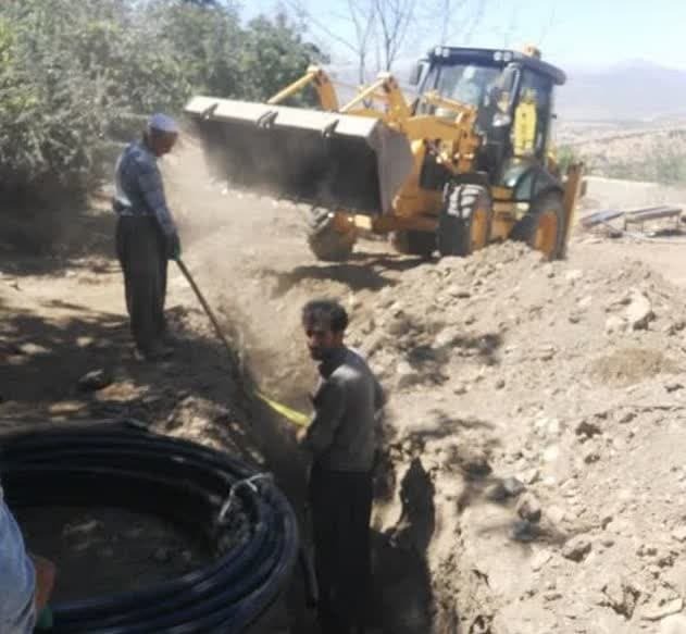 آغاز بهره برداری از چاه حفر شده و توسعه خط انتقال روستای لیلانه شهرستان سردشت