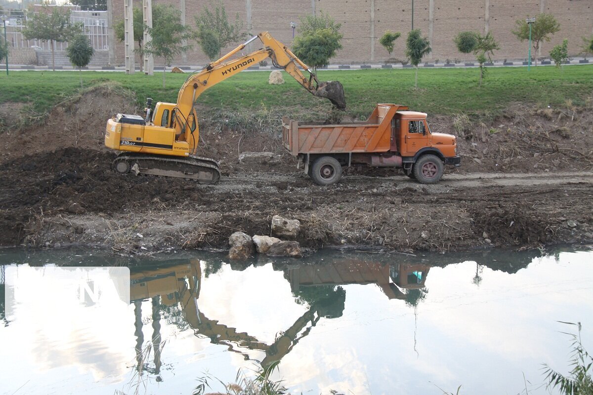 نفس تازه رودخانه‌های تکاب پس از لایروبی سه کیلومتری