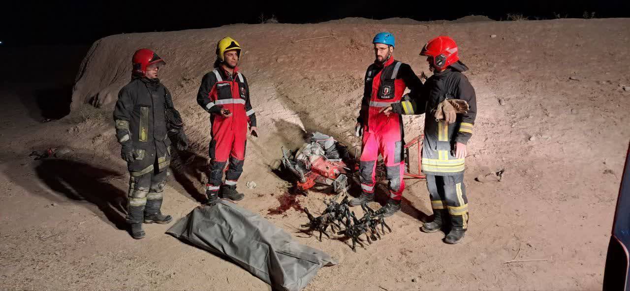 جان‌باختن جوان ۳۵ ساله در هنگام کار با تیلر کشاورزی در مشهد