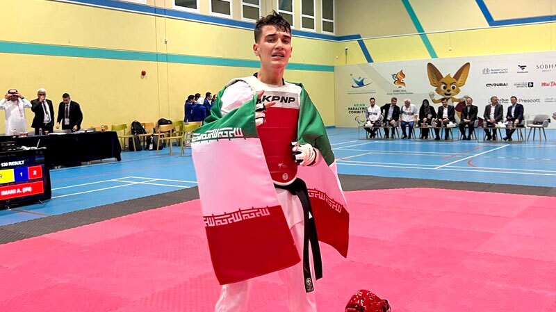 تکواندو بازی‌های پاراآسیایی جوانان؛ ایمانی در ثانیه آخر طلایی شد